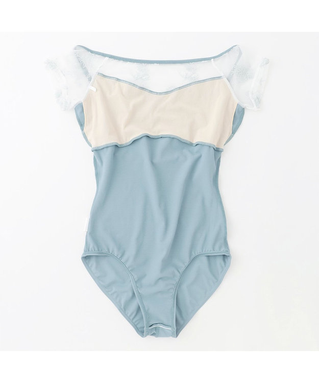 Chacott フレンチスリーブレオタード ターコイズブルー