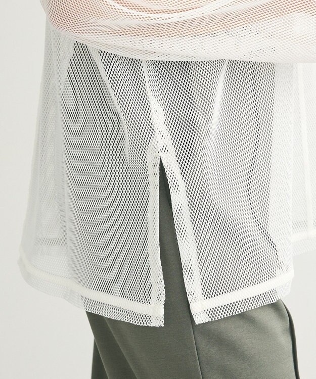 Green Parks メッシュカットプルオーバー White