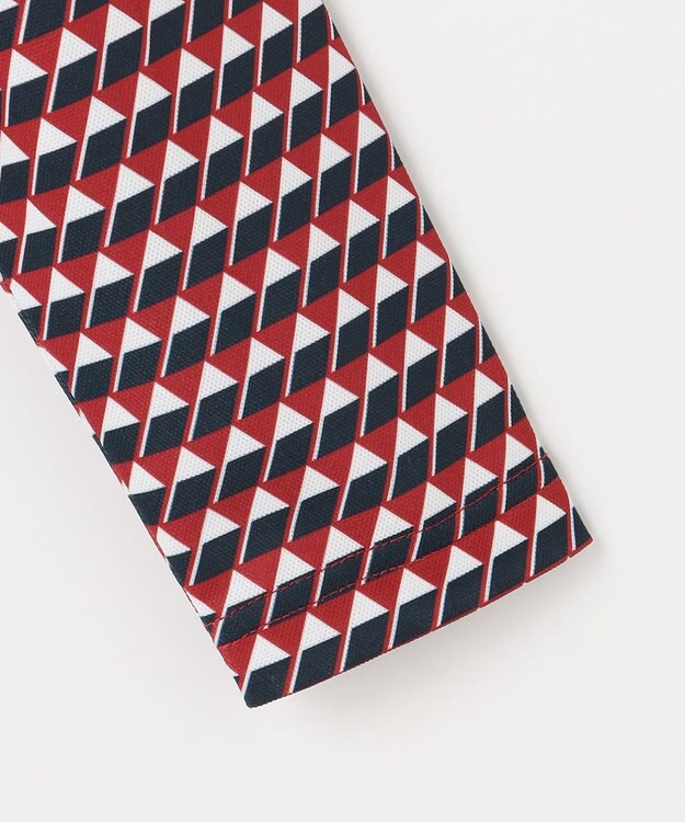 23区GOLF 【WOMEN】フラッグプリント長袖ポロシャツ レッド系5