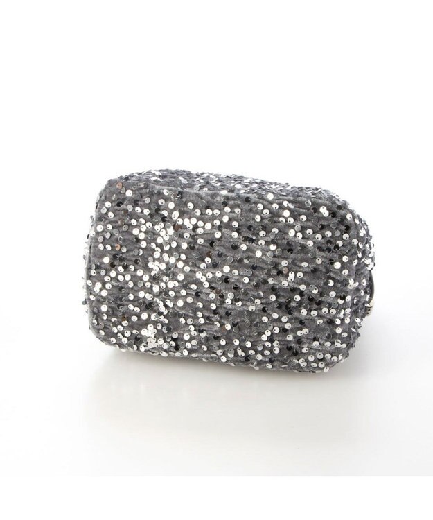 UNBILLION カシュカシュ cachecache / スパンコールドロストワンハンドルバッグ シルバー