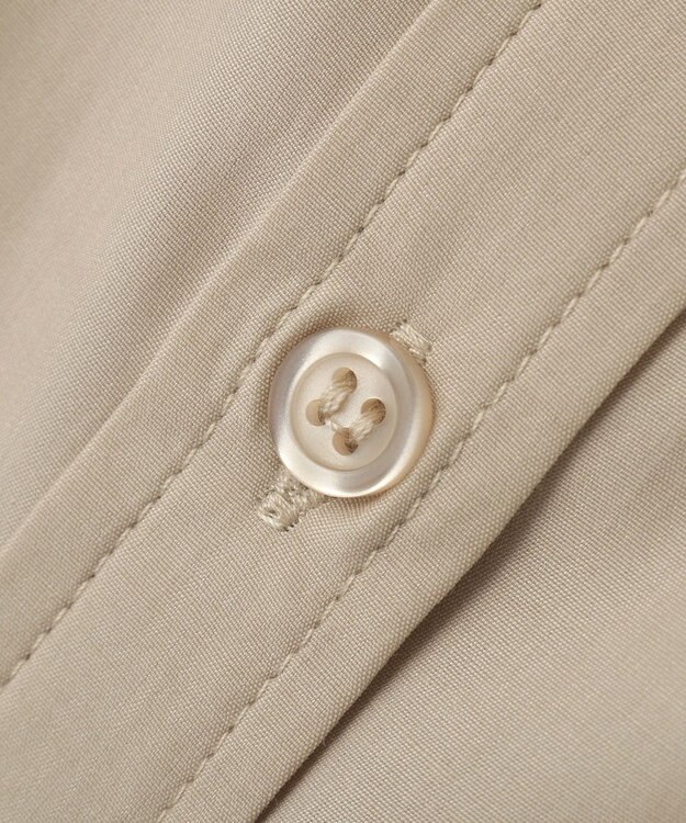 earth music&ecology スタンドカラーオーバーチュニックシャツ Beige