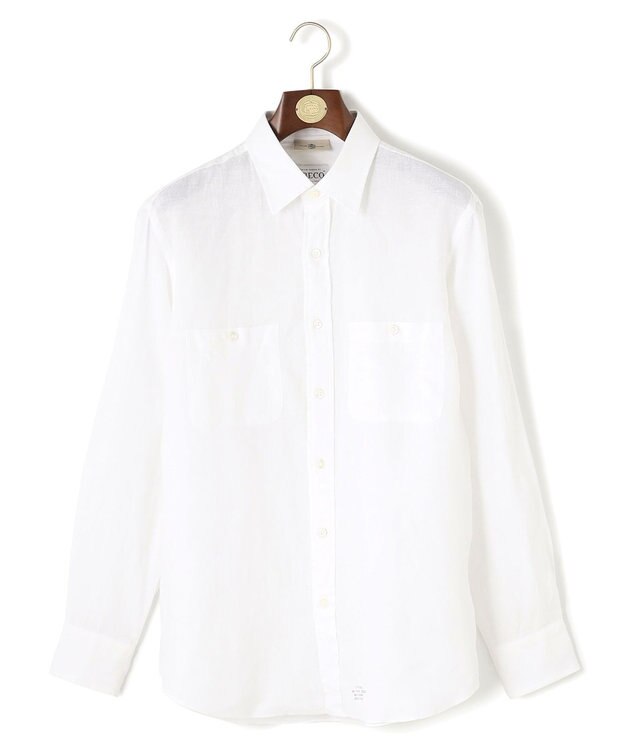 J.PRESS MEN 【洗える】リネントロピカル シャツ / レギュラー ホワイト系