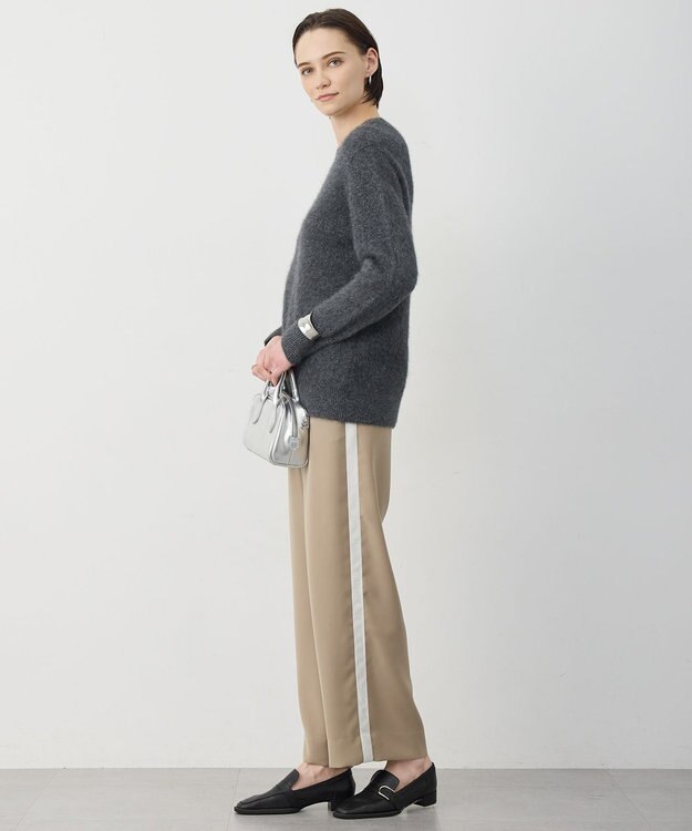 ICB ベルベットライン トラックワイドパンツ ベージュ