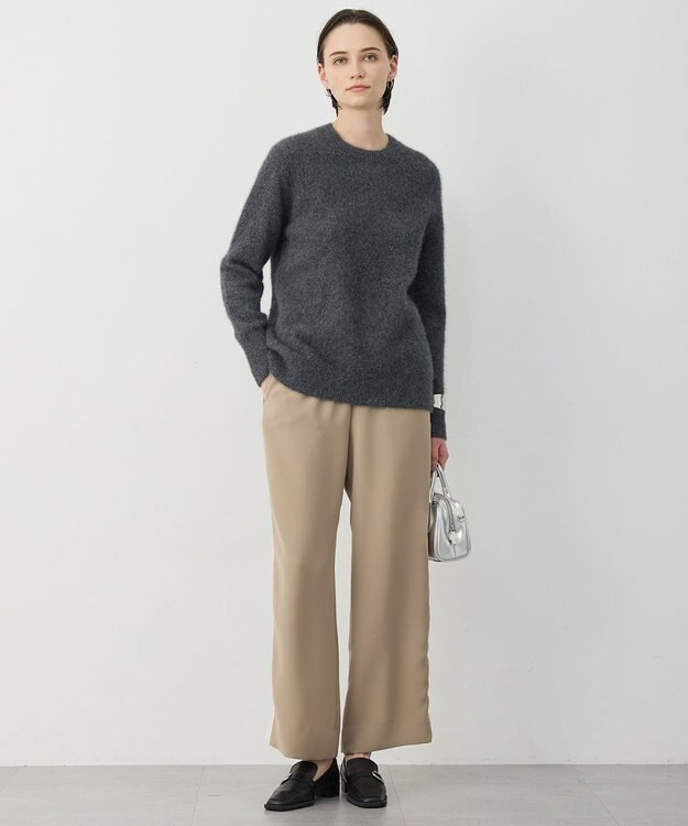 ICB ベルベットライン トラックワイドパンツ ベージュ