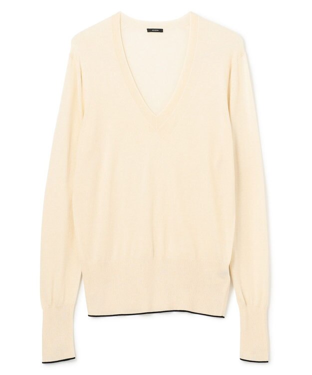 JOSEPH リファインド コットンシルク　ロングスリーブニット Papyrus