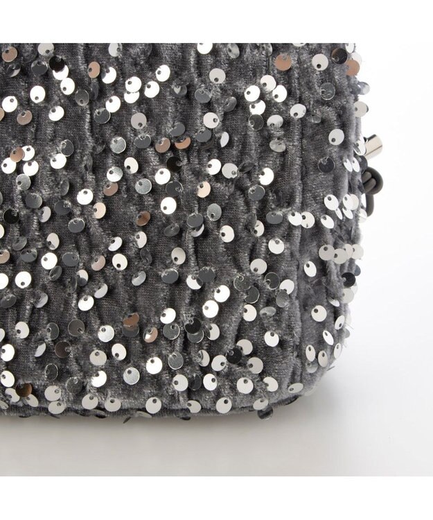 UNBILLION カシュカシュ cachecache / スパンコールドロストワンハンドルバッグ シルバー