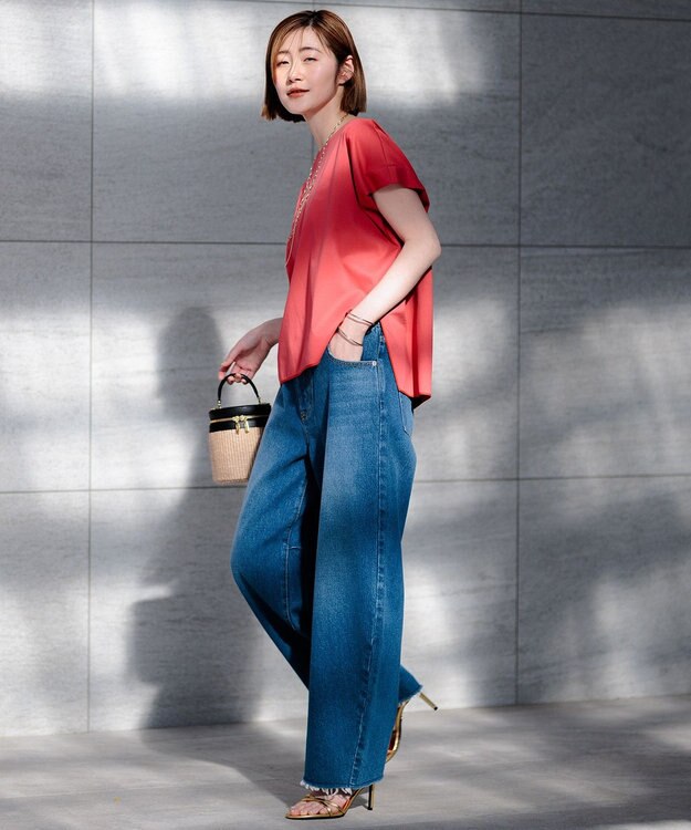 23区 S 【SLOW/一部店舗限定】SLOW DENIM カーヴィーデニム ダルブルー系