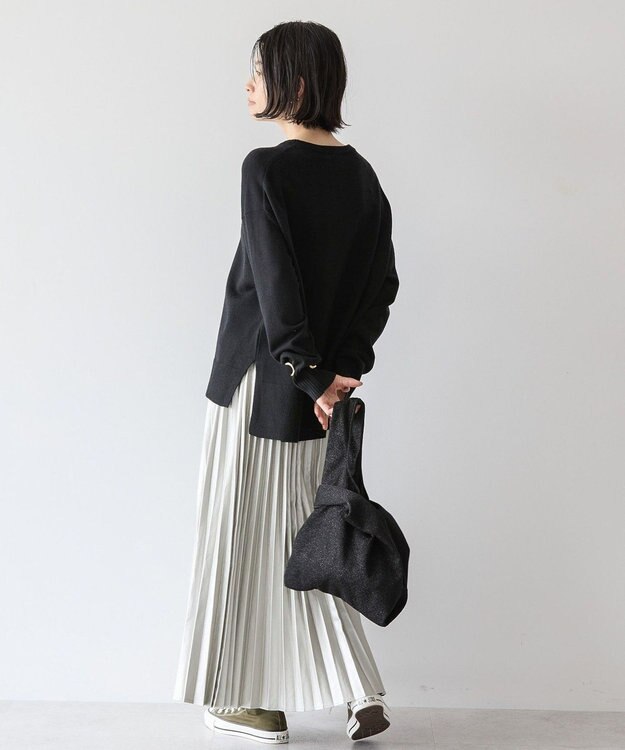 AMERICAN HOLIC フェイクレザープリーツスカート Silver