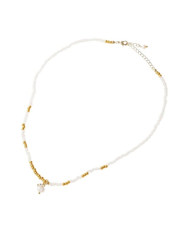 earth music&ecology 【2SET】ビーズ＆プレートネックレス Gold