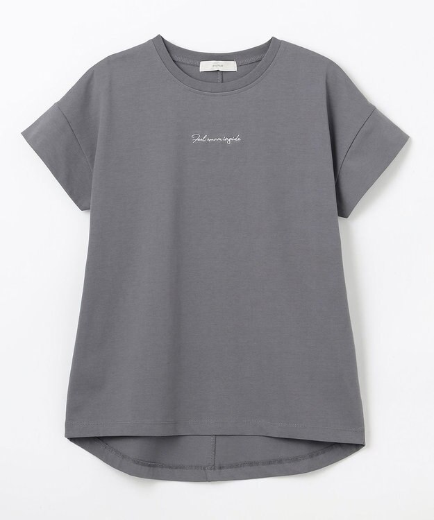 ANY エンブロイダリーロゴTシャツ チャコール