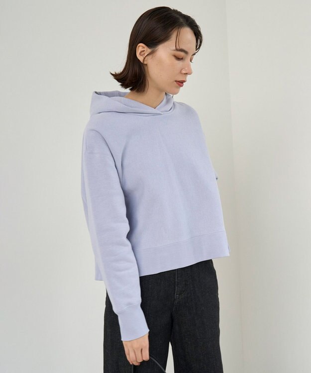 UNFILO 裏起毛スウェット フーディー サックス