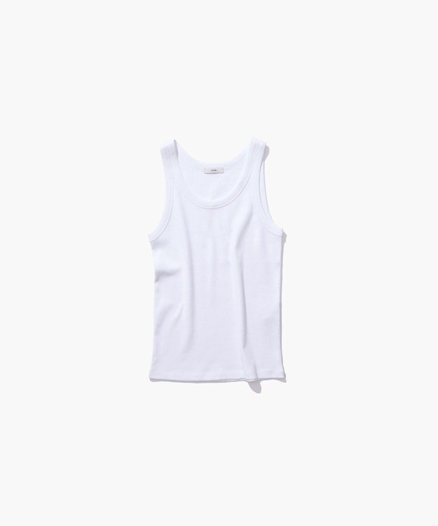 ATON RECYCLE SUVIN RIB | タンクトップ WHITE