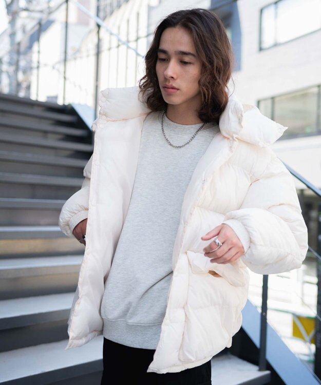 WEGO カラーナイロンパテッドブルゾン ホワイトその他