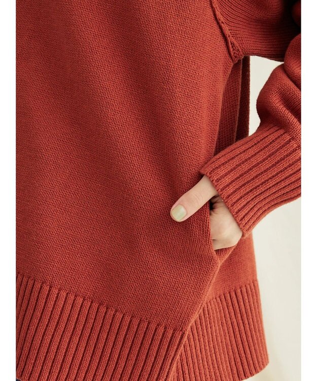 CRAFT STANDARD BOUTIQUE Ｖネックアウトリンキングカーディガン Orange