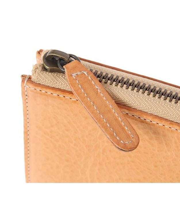 genten トスカ Lファスナー長財布 ヌメベージュ