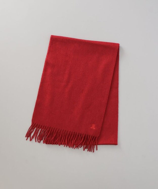 AURORA 【 LANVIN COLLECTION（ランバン コレクション） 】カシミヤ100％無地マフラー レッド