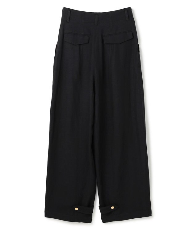 BEIGE， BERNARD / リネン混 ヘムタグ 2WAYパンツ Black
