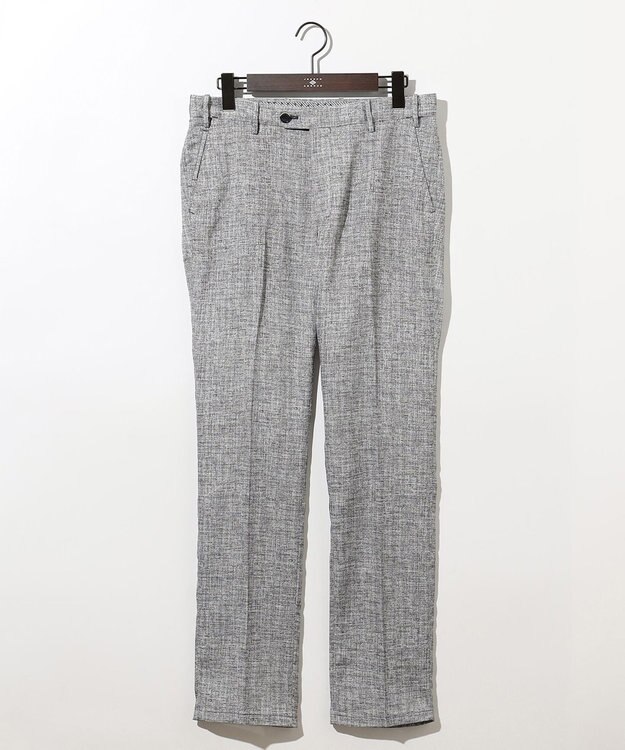 JOSEPH ABBOUD 清涼感【ウエストも伸びる!/弱撥水/イージーケア/軽量/ストレッチ】クールピケ パンツ ライトグレー系