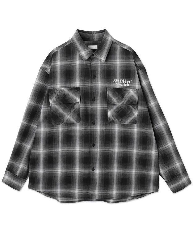 WEGO 【ユニセックス着用ITEM】グラフィックオンブレチェックシャツ（LS） 柄3