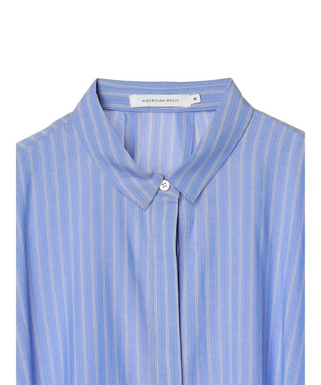 AMERICAN HOLIC サラックールフレンチスリーブシャツ Stripe Navy