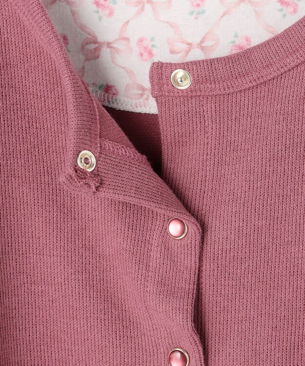 ANY KIDS まいにちスナップカーディガン ピンク