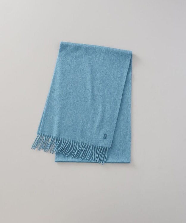 AURORA 【 LANVIN COLLECTION（ランバン コレクション） 】カシミヤ100％無地マフラー ターコイズ