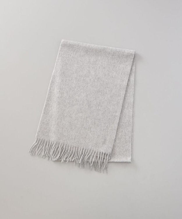 AURORA 【 LANVIN COLLECTION（ランバン コレクション） 】カシミヤ100％無地マフラー ライトグレー