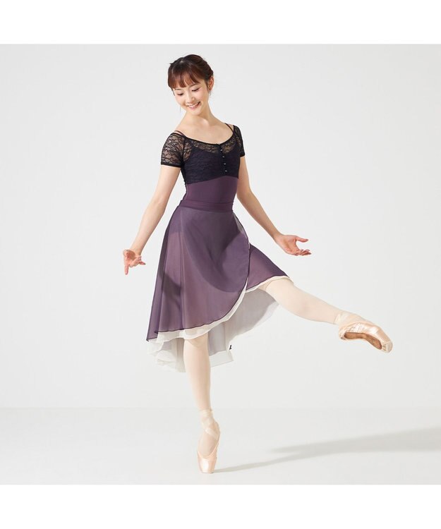 Chacott 【AKANE TAKADA】リハーサルスカート ブラックベリー