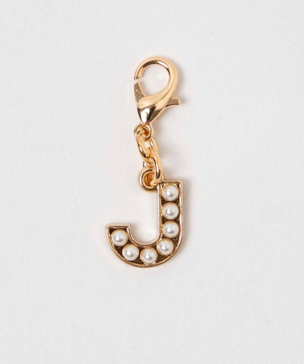 WEGO 【痛バ＆推し活グッズ】ゴールドパールアルファベットDIYチャーム17ｍｍ 柄10