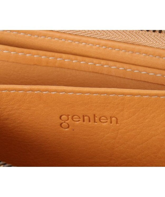 genten トスカ Lファスナー長財布 ヌメベージュ