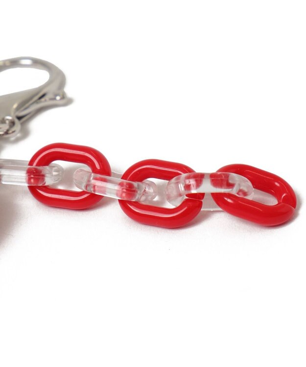 WEGO ツイードビッグハートキーホルダー レッド