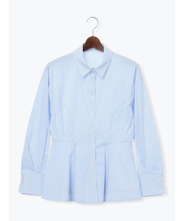 Te chichi ペプラムシャツ サックスブルー