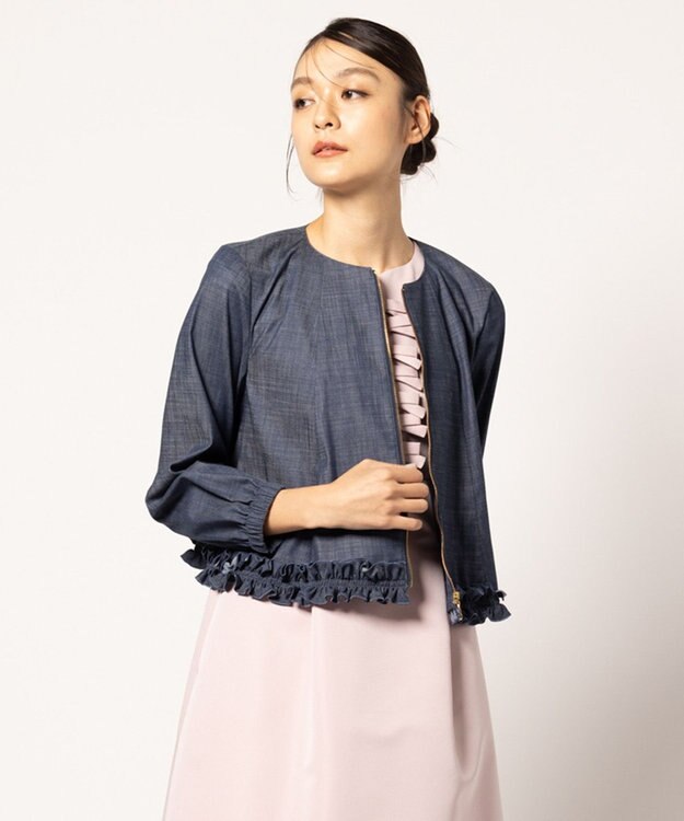 TOCCA 【洗える】SAND DUNE DENIM ジャケット ネイビー系1