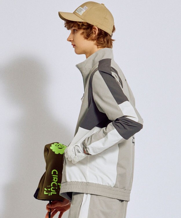 PW CIRCULUS 【ストレッチ素材】【MEN】トラックジャケット ゴルフ グレー系