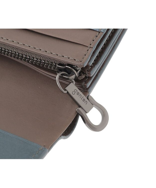 genten コルサ 二つ折り財布 ブルーグレー