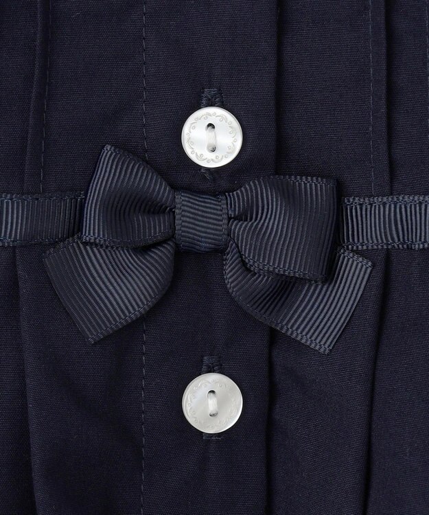 ANY KIDS 襟付き 半袖 ワンピース ネイビー