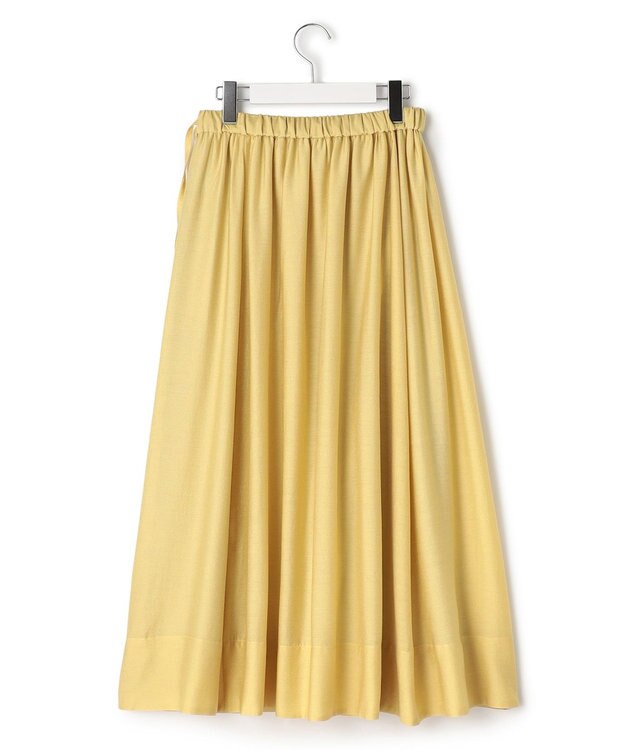 J.PRESS YORK STREET 【WOMEN】シアーフレアギャザー スカート イエロー系