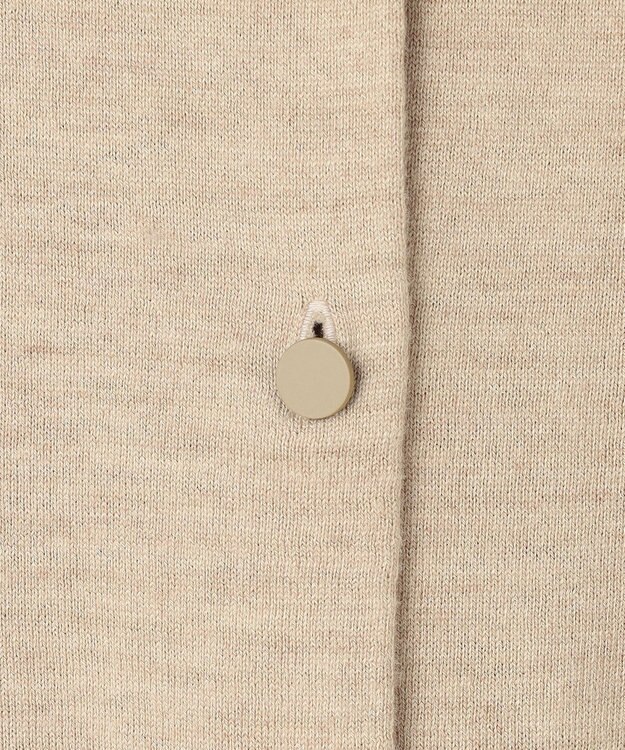 BEIGE， CHLOR / ウールシルク配色クルーネックカーディガン Beige