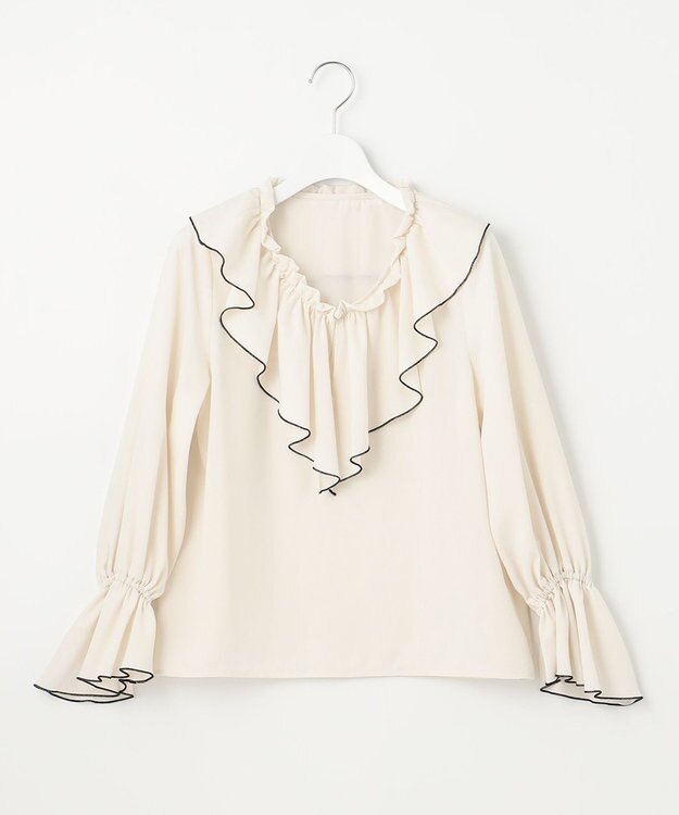 Feroux メローラッフル ブラウス アイボリー系