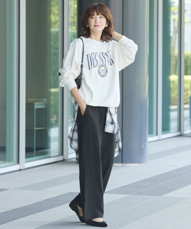 AMERICAN HOLIC カレッジロゴクラックプリント裏毛プルオーバー Gray Mixture