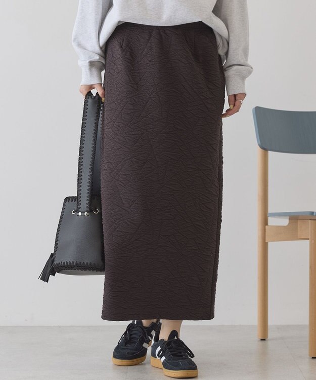 AMERICAN HOLIC フクレジャガードタイトスカート Brown