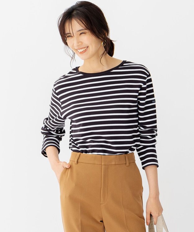 23区 L Armor-lux スムース カットソー ブラック×ホワイトボーダー