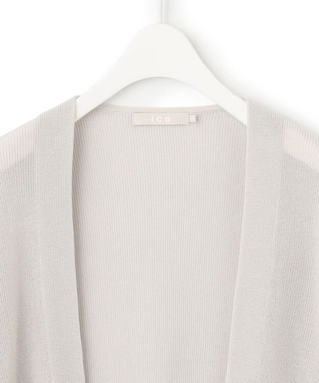 ICB L 【洗える】 コットンアセテート カーディガン トープ系