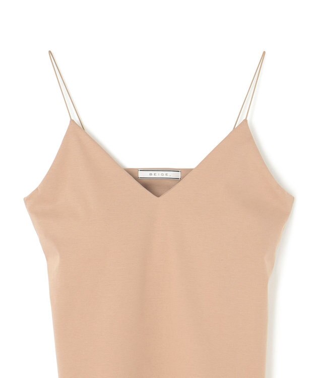 BEIGE， 【洗える・Precious 7月号掲載】ABELIA / コットンVラインカップ付きキャミソール Beige