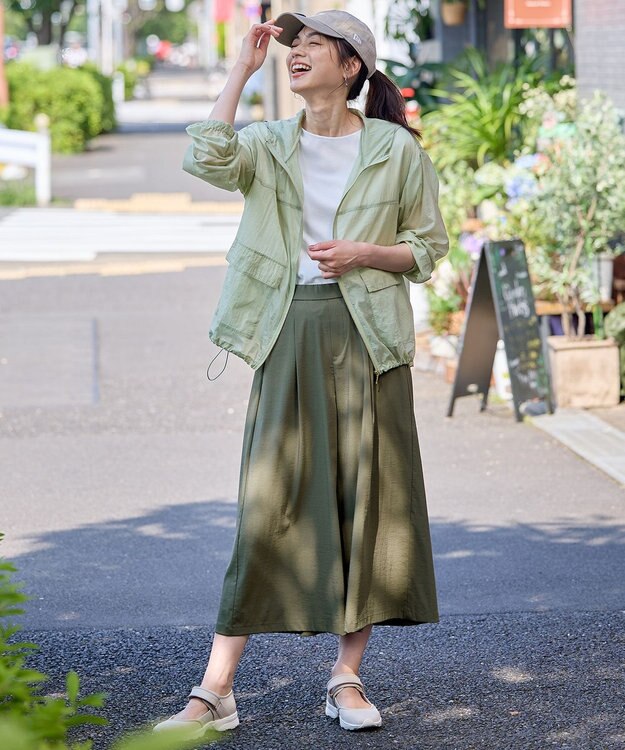 ANY 【WEB限定】シアーフードブルゾン オリーブ