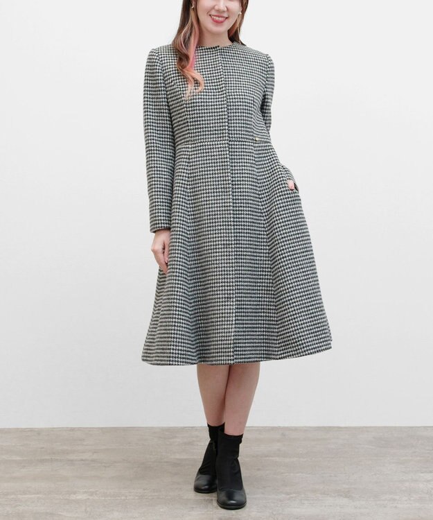 TOCCA 【消臭】RHYTHMIC PACE 千鳥柄コート ブラック系