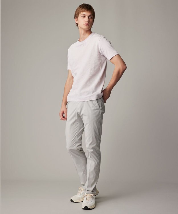 JOSEPH ABBOUD 【オーガニックコットン使用・日本製】JOEコットンサッカークルーネック Tシャツ ピンク系