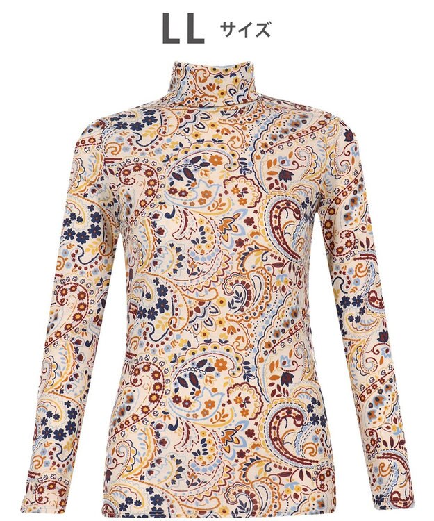 WACOAL あったかTシャツ あったかインナー アウターとしても利用可 保温性 ハイネック 10分袖 長袖 レディース CLD726 /ワコール クリーム