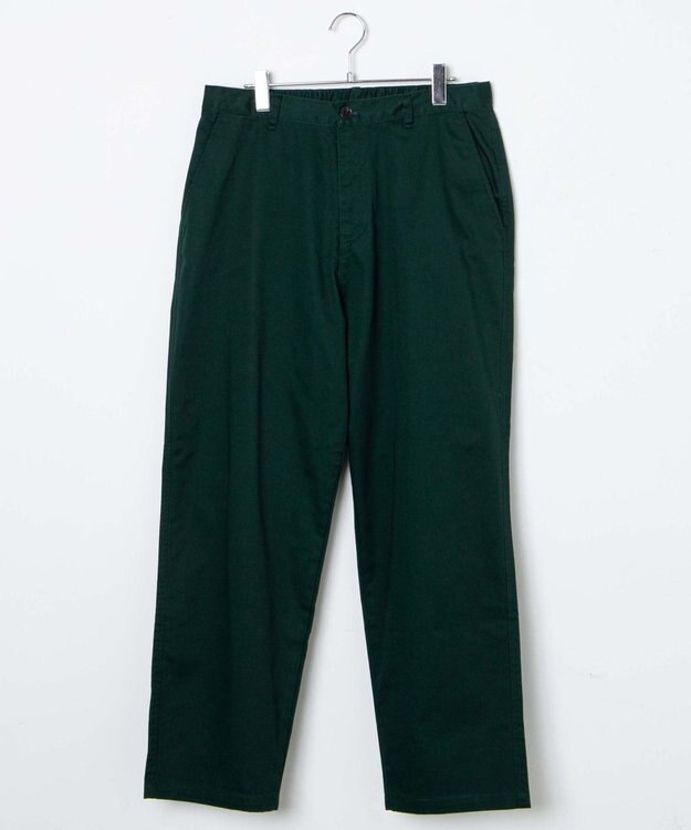 WEGO 【ユニセックス着用ITEM/ウエストゴム/手洗い可】チノイージーワイドパンツ ダークグリーン