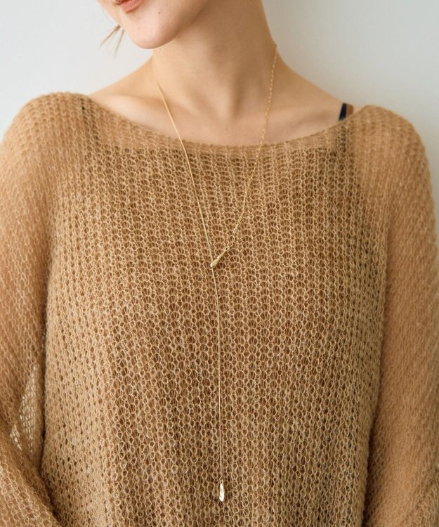 YECCA VECCA ドロップパーツスライドY字ネックレス Gold